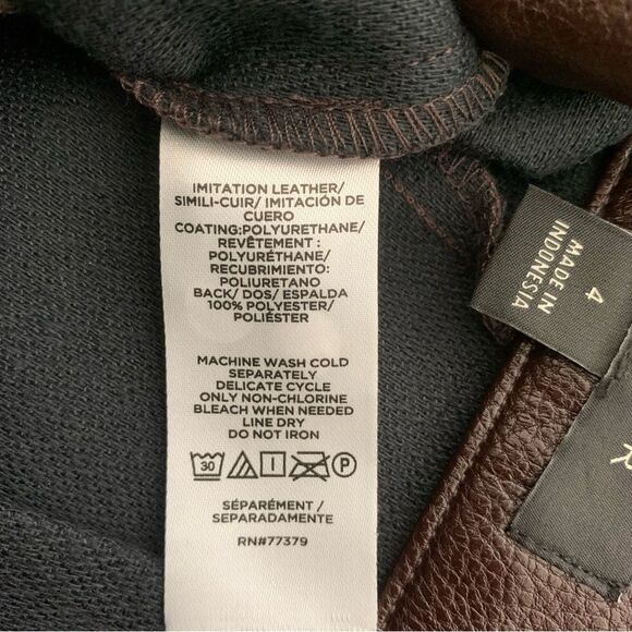 Ann Taylor Pebbled Faux Leather Brown MIDI Pencil Skirt Size 4 Trendy El… - Picture 8 of 9